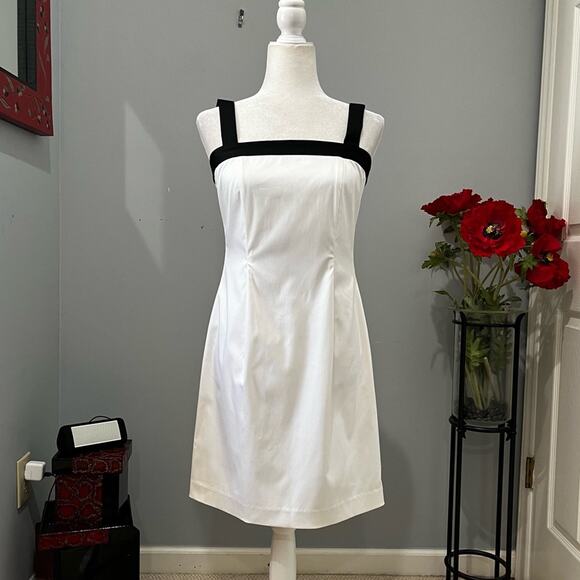 NEW The Limited Vintage 90s Stretch Two Tone Fit Flare Dress 8 NWT - Picture 1 of 15